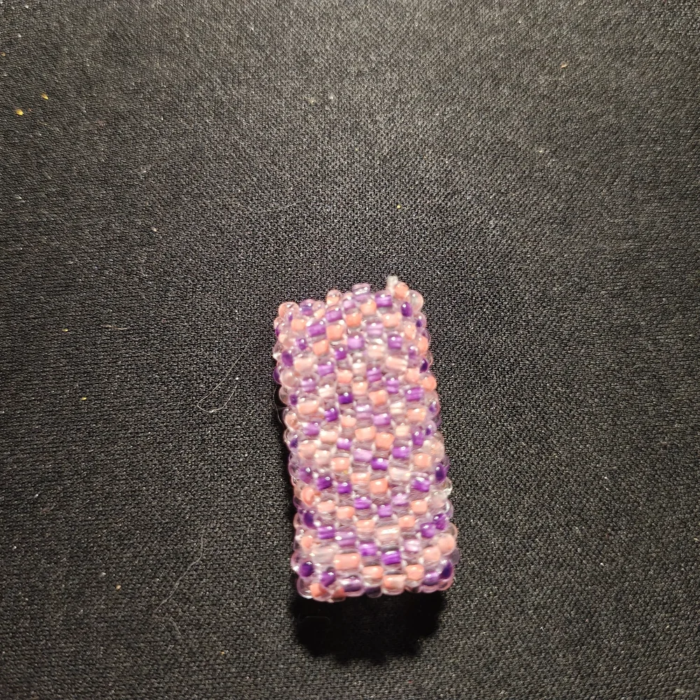 Dreadlock Bead Handmade Orange Purple Zigzag Seed Bead Hair Jewelry Peyote Charm